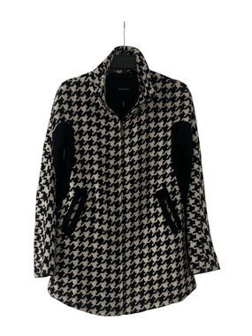 MAC & JAC Black and White Houndstooth Pea Coat